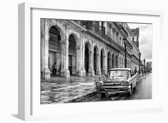 Cuba Fuerte Collection B&W - Vintage Car in Havana VII-Philippe Hugonnard-Framed Photographic Print