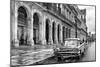 Cuba Fuerte Collection B&W - Vintage Car in Havana VII-Philippe Hugonnard-Mounted Photographic Print