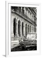 Cuba Fuerte Collection B&W - Vintage Car in Havana VIII-Philippe Hugonnard-Framed Photographic Print