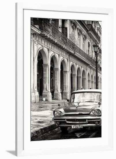 Cuba Fuerte Collection B&W - Vintage Car in Havana VIII-Philippe Hugonnard-Framed Photographic Print