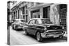 Cuba Fuerte Collection B&W - Vintage Chevrolet Classic Car-Philippe Hugonnard-Stretched Canvas