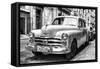 Cuba Fuerte Collection B&W - Vintage Cuban Dodge II-Philippe Hugonnard-Framed Stretched Canvas