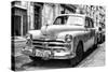 Cuba Fuerte Collection B&W - Vintage Cuban Dodge II-Philippe Hugonnard-Stretched Canvas