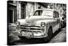 Cuba Fuerte Collection B&W - Vintage Cuban Dodge-Philippe Hugonnard-Stretched Canvas