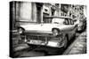 Cuba Fuerte Collection B&W - Vintage Cuban Ford III-Philippe Hugonnard-Stretched Canvas