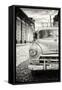 Cuba Fuerte Collection B&W - White Classic Car II-Philippe Hugonnard-Framed Stretched Canvas