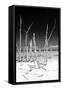 Cuba Fuerte Collection B&W - White Trees Beach III-Philippe Hugonnard-Framed Stretched Canvas