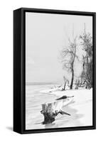 Cuba Fuerte Collection B&W - Wooden Beach II-Philippe Hugonnard-Framed Stretched Canvas