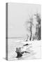 Cuba Fuerte Collection B&W - Wooden Beach II-Philippe Hugonnard-Stretched Canvas