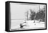 Cuba Fuerte Collection B&W - Wooden Beach-Philippe Hugonnard-Framed Stretched Canvas