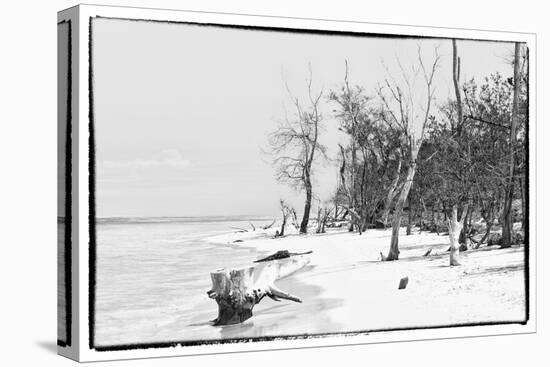 Cuba Fuerte Collection B&W - Wooden Beach-Philippe Hugonnard-Stretched Canvas