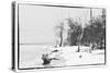 Cuba Fuerte Collection B&W - Wooden Beach-Philippe Hugonnard-Stretched Canvas