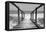 Cuba Fuerte Collection B&W - Wooden Pier on Tropical Beach II-Philippe Hugonnard-Framed Stretched Canvas