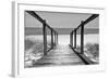 Cuba Fuerte Collection B&W - Wooden Pier on Tropical Beach II-Philippe Hugonnard-Framed Photographic Print