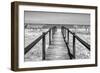 Cuba Fuerte Collection B&W - Wooden Pier on Tropical Beach IV-Philippe Hugonnard-Framed Photographic Print