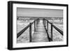 Cuba Fuerte Collection B&W - Wooden Pier on Tropical Beach IV-Philippe Hugonnard-Framed Photographic Print