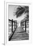 Cuba Fuerte Collection B&W - Wooden Pier on Tropical Beach IX-Philippe Hugonnard-Framed Photographic Print