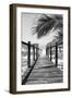 Cuba Fuerte Collection B&W - Wooden Pier on Tropical Beach IX-Philippe Hugonnard-Framed Photographic Print