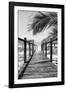 Cuba Fuerte Collection B&W - Wooden Pier on Tropical Beach IX-Philippe Hugonnard-Framed Photographic Print