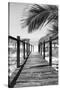 Cuba Fuerte Collection B&W - Wooden Pier on Tropical Beach IX-Philippe Hugonnard-Stretched Canvas
