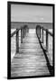 Cuba Fuerte Collection B&W - Wooden Pier on Tropical Beach V-Philippe Hugonnard-Framed Photographic Print