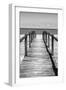 Cuba Fuerte Collection B&W - Wooden Pier on Tropical Beach V-Philippe Hugonnard-Framed Photographic Print