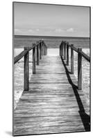 Cuba Fuerte Collection B&W - Wooden Pier on Tropical Beach V-Philippe Hugonnard-Mounted Photographic Print