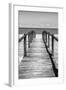 Cuba Fuerte Collection B&W - Wooden Pier on Tropical Beach V-Philippe Hugonnard-Framed Photographic Print