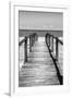 Cuba Fuerte Collection B&W - Wooden Pier on Tropical Beach V-Philippe Hugonnard-Framed Premium Photographic Print