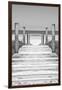 Cuba Fuerte Collection B&W - Wooden Pier on Tropical Beach X-Philippe Hugonnard-Framed Photographic Print