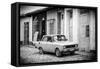 Cuba Fuerte Collection B&W - Xtreme Classic Car-Philippe Hugonnard-Framed Stretched Canvas