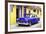 Cuba Fuerte Collection - Beautiful Classic American Blue Car-Philippe Hugonnard-Framed Photographic Print