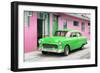 Cuba Fuerte Collection - Beautiful Classic American Green Car-Philippe Hugonnard-Framed Photographic Print