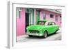 Cuba Fuerte Collection - Beautiful Classic American Green Car-Philippe Hugonnard-Framed Photographic Print