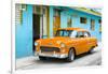 Cuba Fuerte Collection - Beautiful Classic American Orange Car-Philippe Hugonnard-Framed Photographic Print