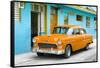 Cuba Fuerte Collection - Beautiful Classic American Orange Car-Philippe Hugonnard-Framed Stretched Canvas