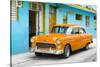 Cuba Fuerte Collection - Beautiful Classic American Orange Car-Philippe Hugonnard-Stretched Canvas