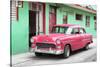 Cuba Fuerte Collection - Beautiful Classic American Pink Car-Philippe Hugonnard-Stretched Canvas