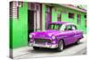 Cuba Fuerte Collection - Beautiful Classic American Purple Car-Philippe Hugonnard-Stretched Canvas