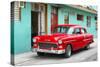 Cuba Fuerte Collection - Beautiful Classic American Red Car-Philippe Hugonnard-Stretched Canvas