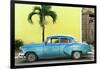 Cuba Fuerte Collection - Beautiful Retro Blue Car-Philippe Hugonnard-Framed Photographic Print