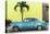 Cuba Fuerte Collection - Beautiful Retro Blue Car-Philippe Hugonnard-Stretched Canvas