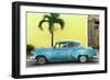 Cuba Fuerte Collection - Beautiful Retro Blue Car-Philippe Hugonnard-Framed Photographic Print