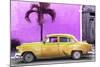 Cuba Fuerte Collection - Beautiful Retro Golden Car-Philippe Hugonnard-Mounted Photographic Print