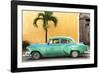 Cuba Fuerte Collection - Beautiful Retro Green Car-Philippe Hugonnard-Framed Photographic Print