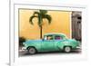 Cuba Fuerte Collection - Beautiful Retro Green Car-Philippe Hugonnard-Framed Photographic Print