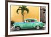 Cuba Fuerte Collection - Beautiful Retro Green Car-Philippe Hugonnard-Framed Photographic Print