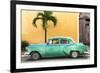 Cuba Fuerte Collection - Beautiful Retro Green Car-Philippe Hugonnard-Framed Photographic Print