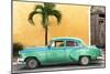 Cuba Fuerte Collection - Beautiful Retro Green Car-Philippe Hugonnard-Mounted Photographic Print