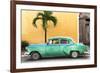 Cuba Fuerte Collection - Beautiful Retro Green Car-Philippe Hugonnard-Framed Photographic Print